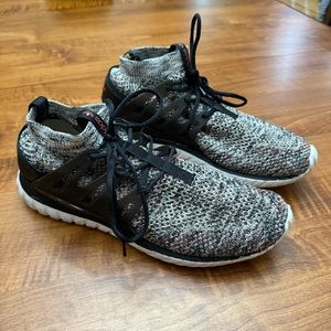 Grey and Black Adidas Shoes - knit